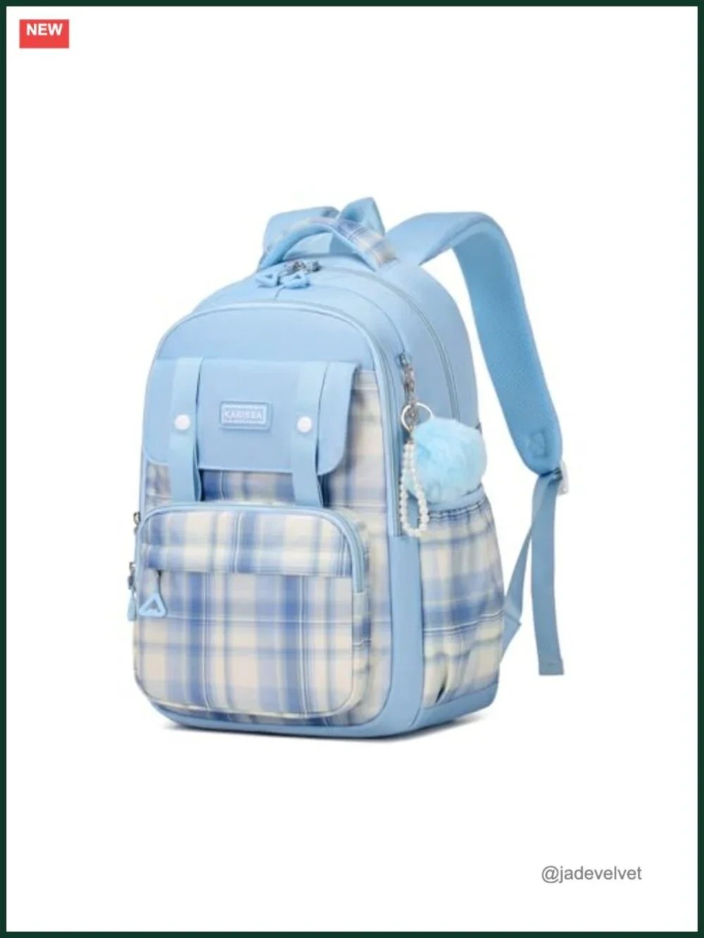 Kids Backpack for Girls Ages 6-14, Large Capacity School Bookbag w/ 9 Pockets,